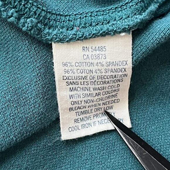 American Eagle AE Eagle Polo Teal Womens Large 3/4 Sleeve Y2K Fitted - Picture 11 of 11